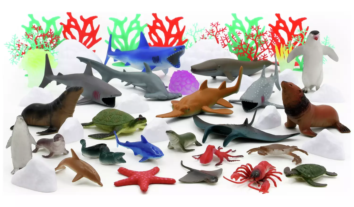 Chad Valley Ocean Toy Animals Bucket-50 Pieces