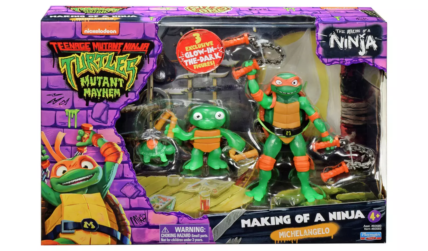TMNT Michaelangelo Evolution Action Figures- Pack of 3