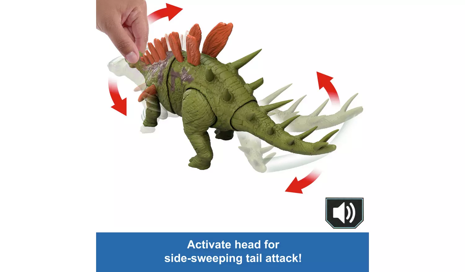 Jurassic World Dinosaur Wild Roar Kentrosaurus Action Figure