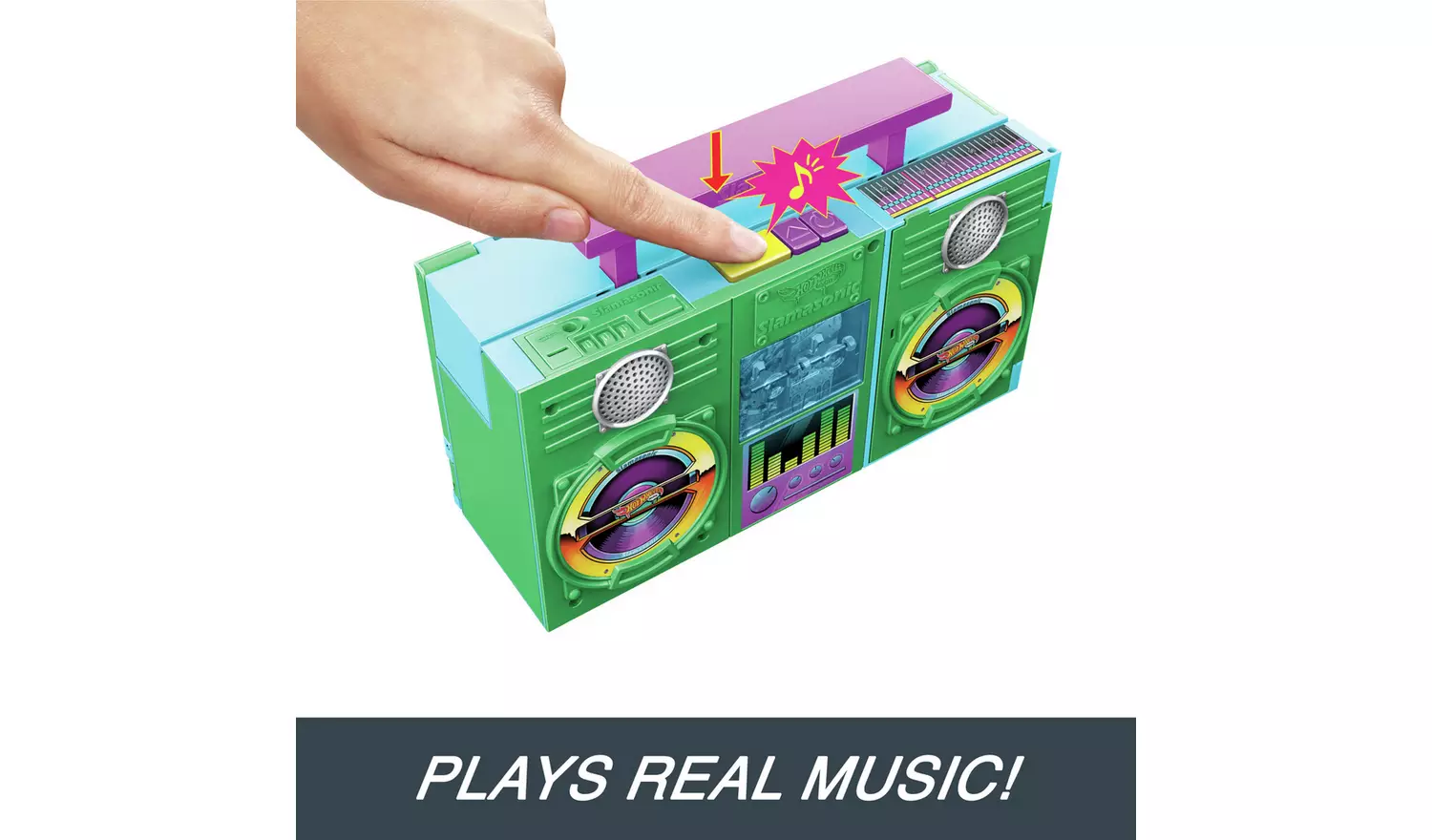 Hot Wheels Skate Boombox Skate Park Playset & fingerboard