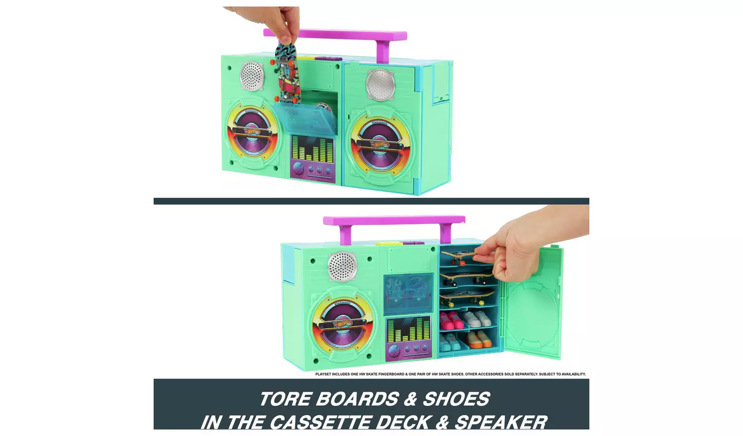 Hot Wheels Skate Boombox Skate Park Playset & fingerboard