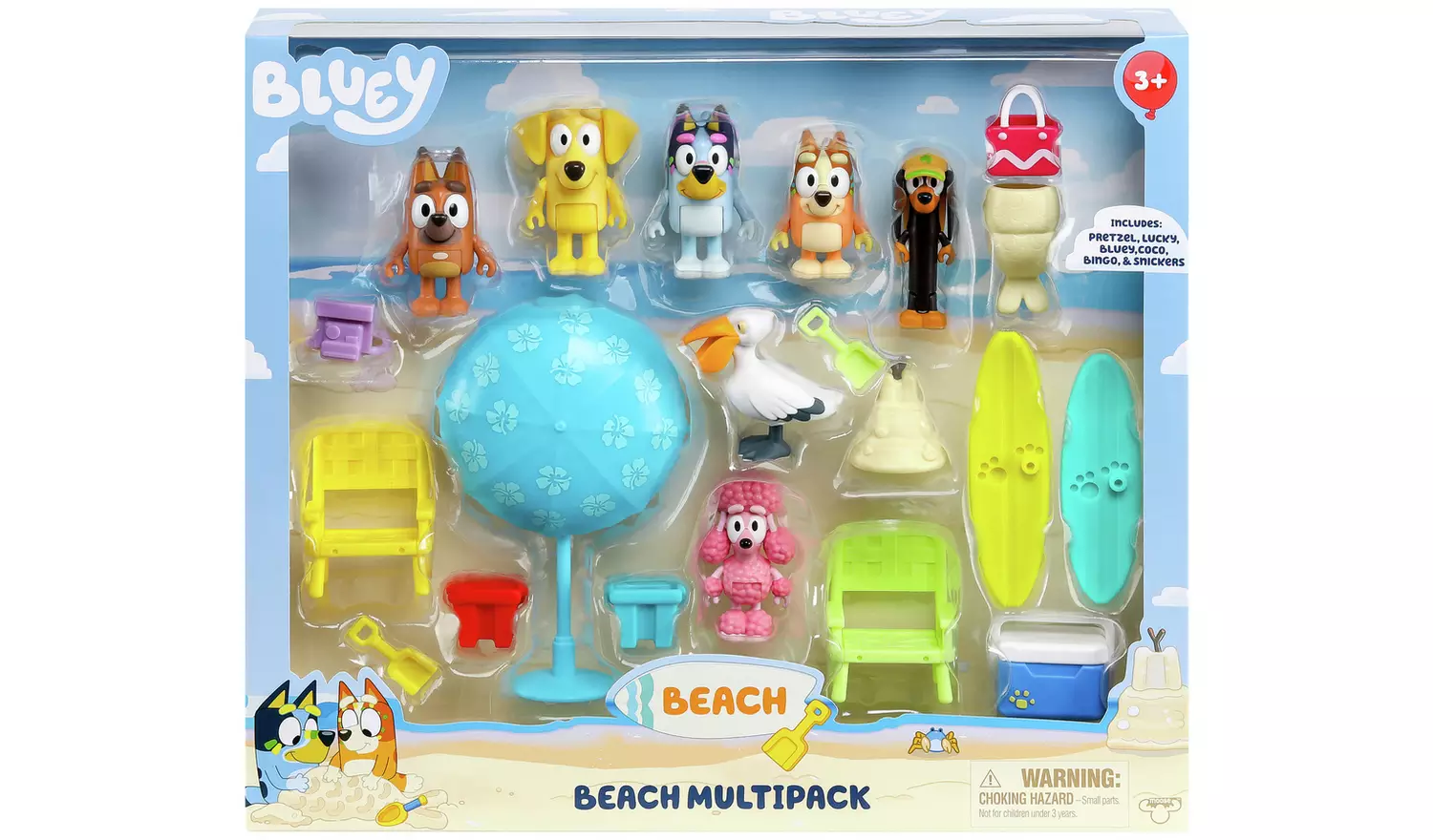 Bluey Beach Figures And Accessories Multipack Exclusive