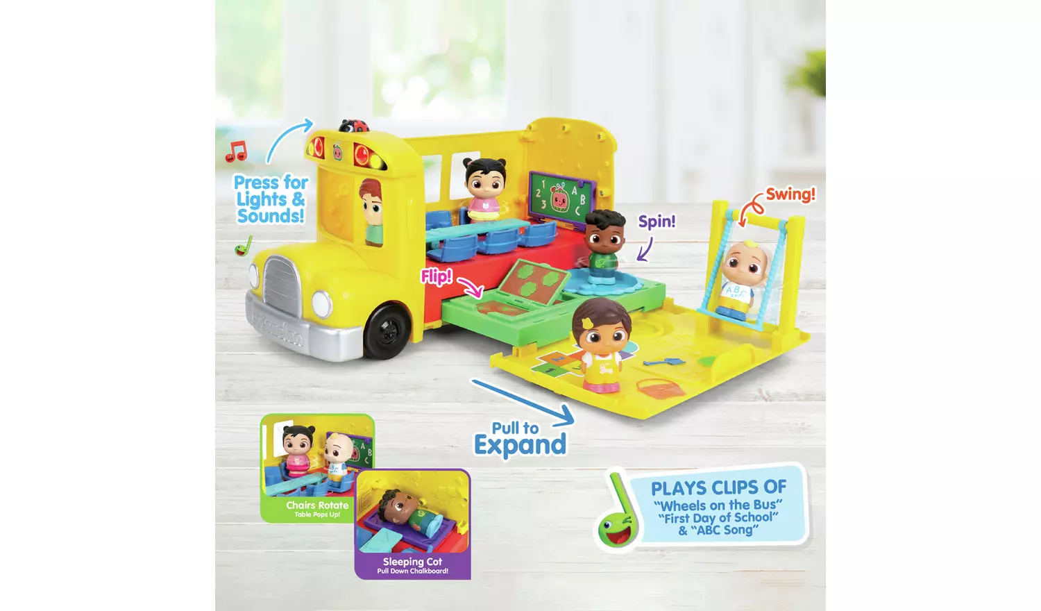 CoComelon Transforming School Time Bus