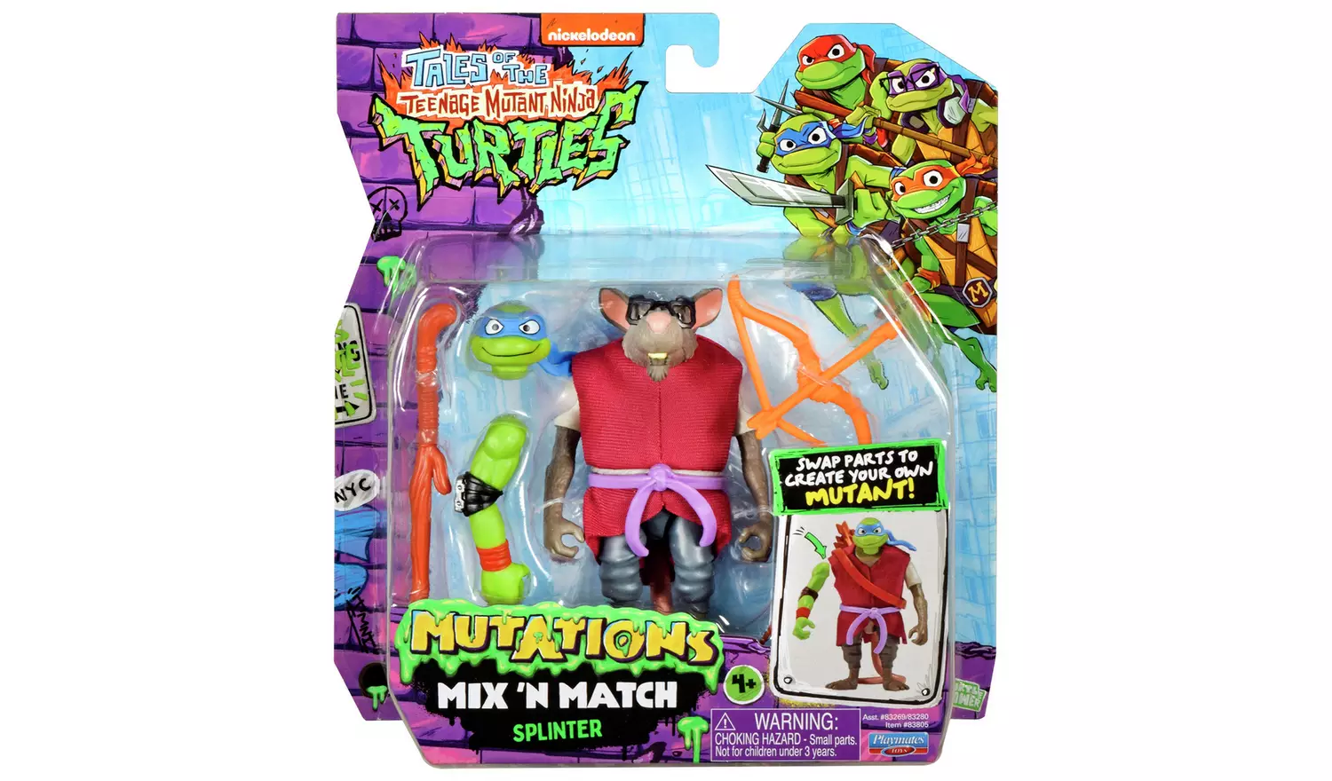 Teenage Mutant Ninja Turtles Mix N Match Splinter Figure