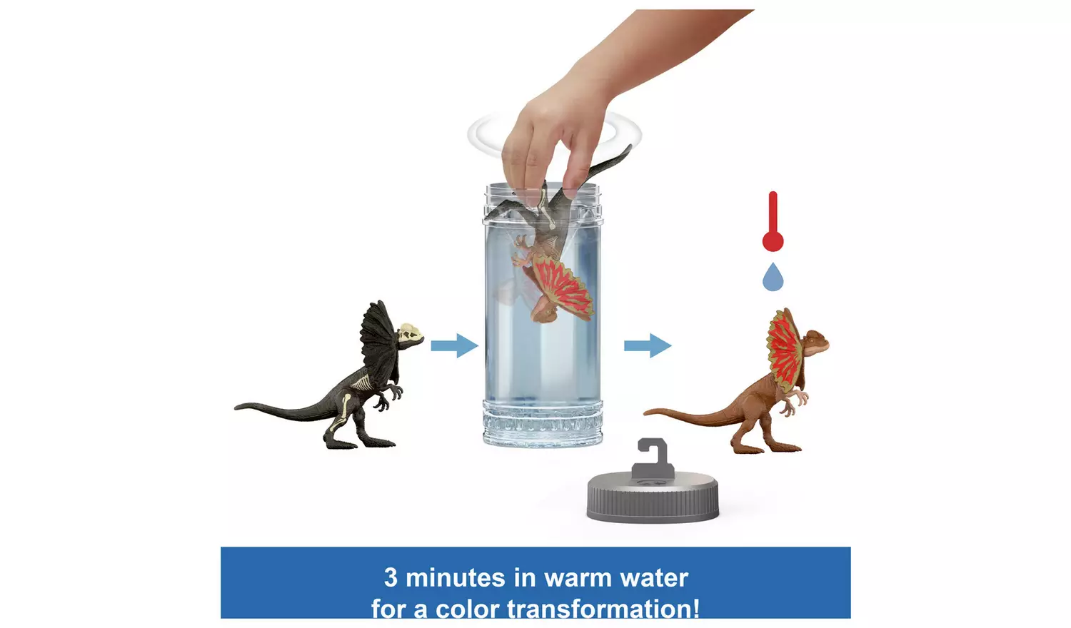 Jurassic World Warm Water 'Decoration Reveal' Dinosaur Toys