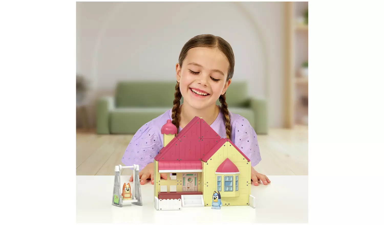 Tile Town Bluey Heeler Home Magnetic Tile Playset