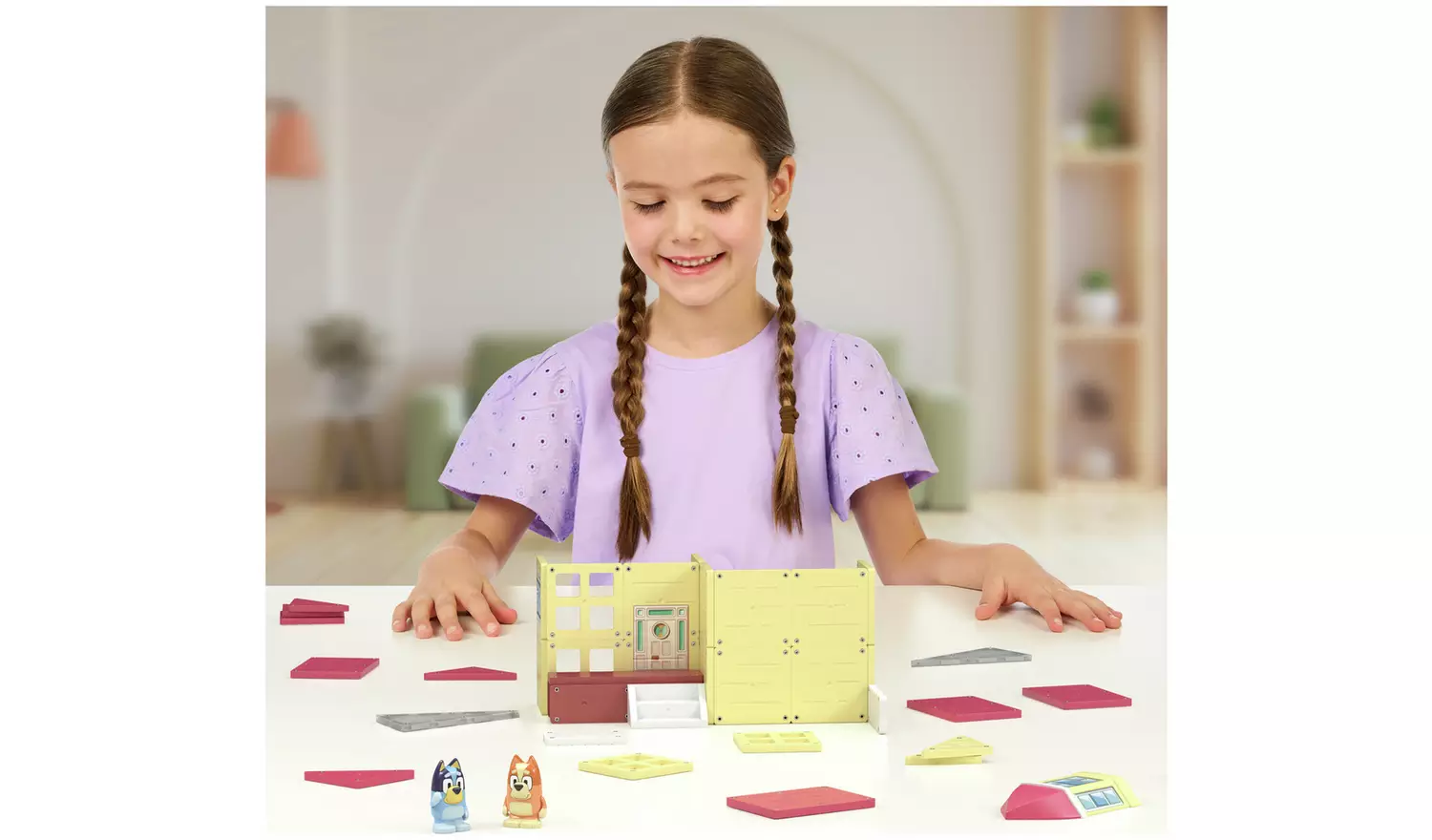 Tile Town Bluey Heeler Home Magnetic Tile Playset