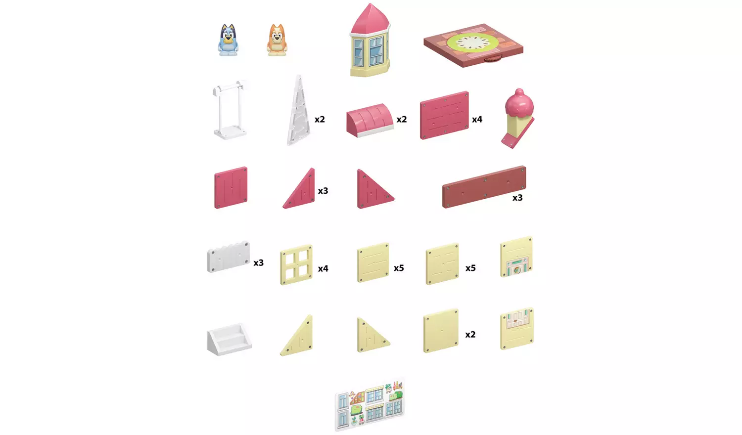 Tile Town Bluey Heeler Home Magnetic Tile Playset