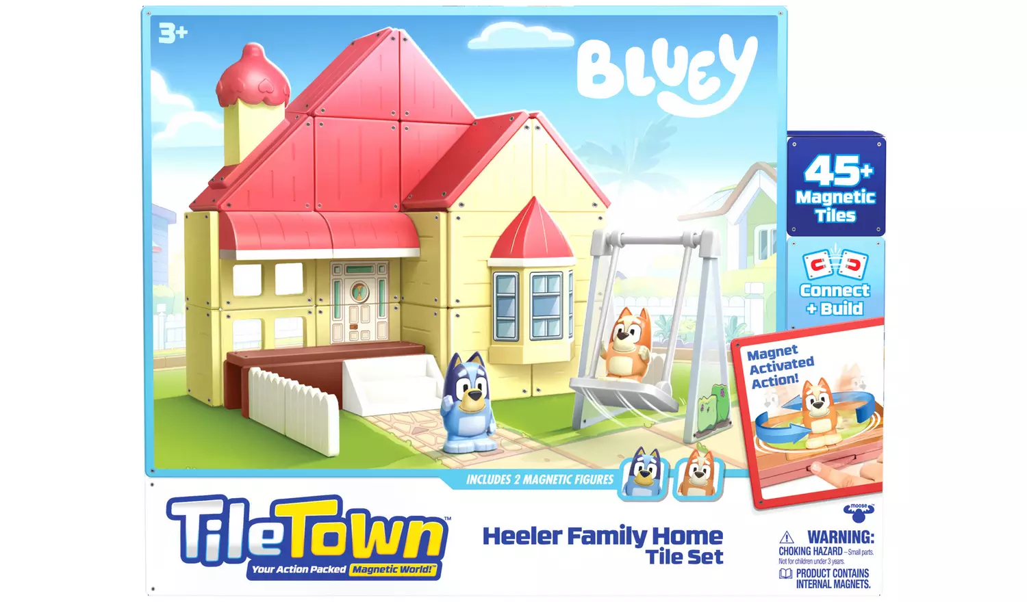 Tile Town Bluey Heeler Home Magnetic Tile Playset