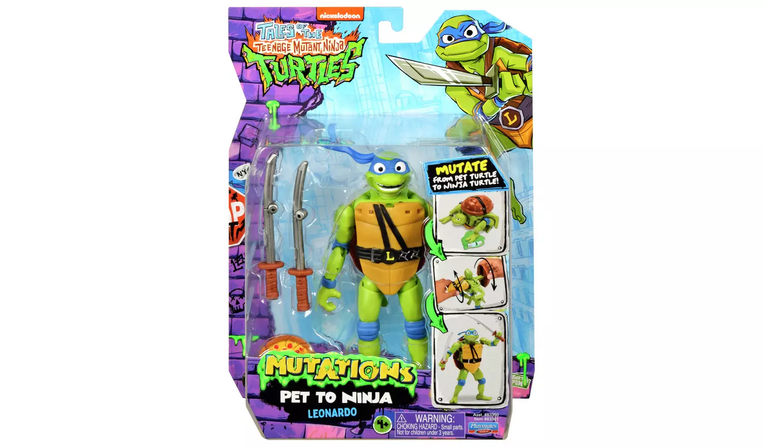 Teenage Mutant Ninja Turtles Pet To Ninja Leonardo Figure