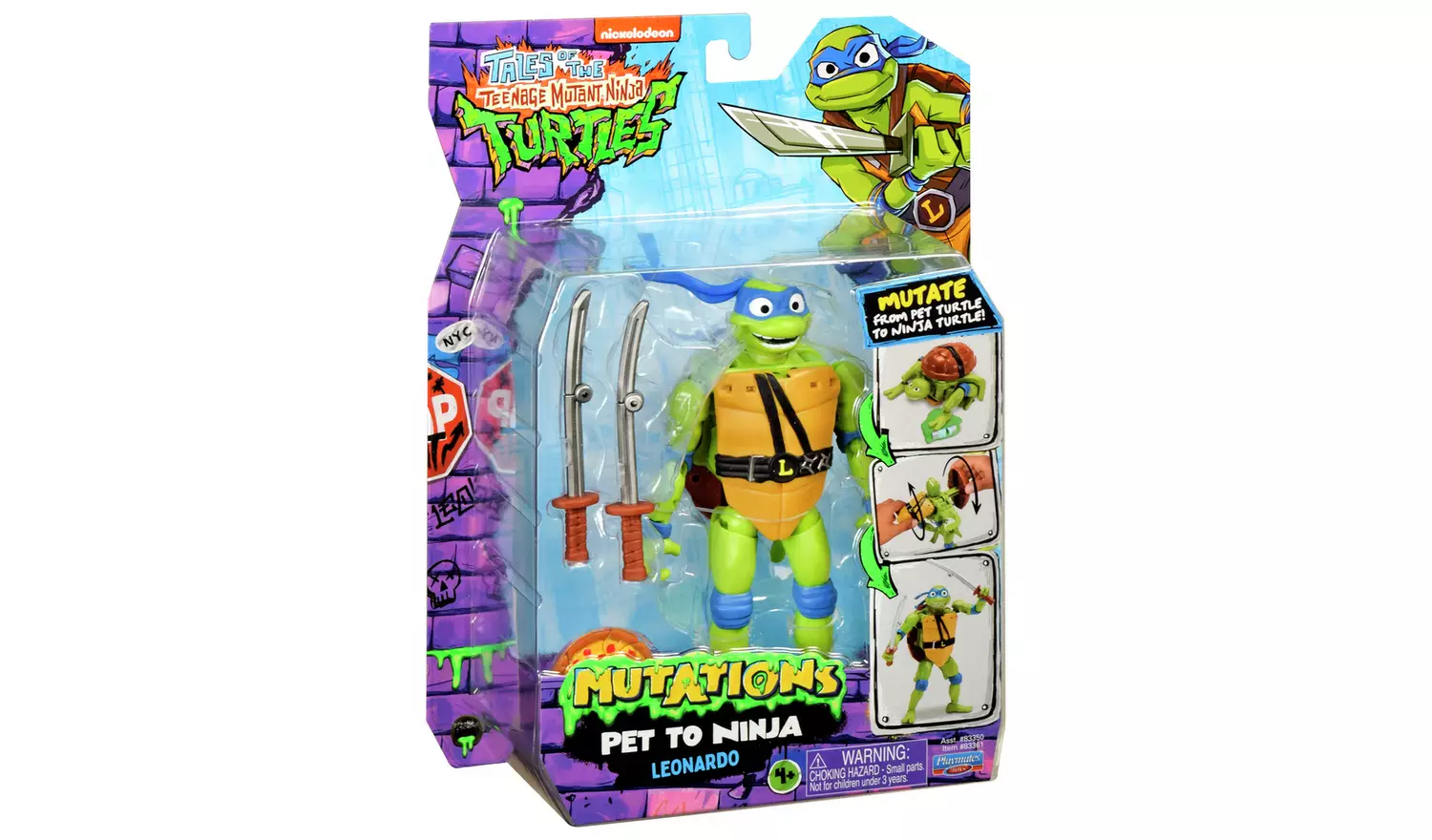 Teenage Mutant Ninja Turtles Pet To Ninja Leonardo Figure