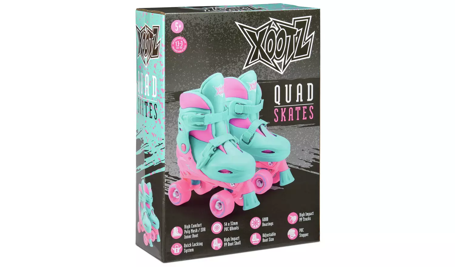 Xootz Adjustable Quad Skates - Pink