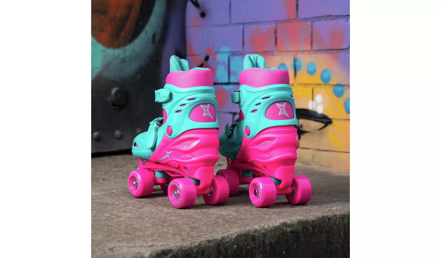 Xootz Adjustable Quad Skates - Pink