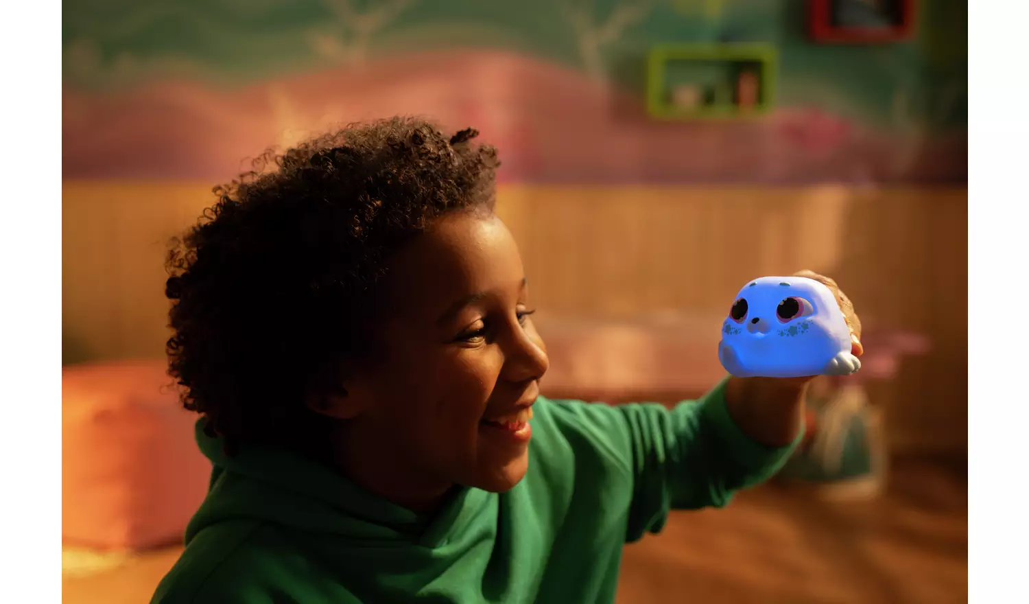 Animagic Let's Glo Blue Stars Seal Plush