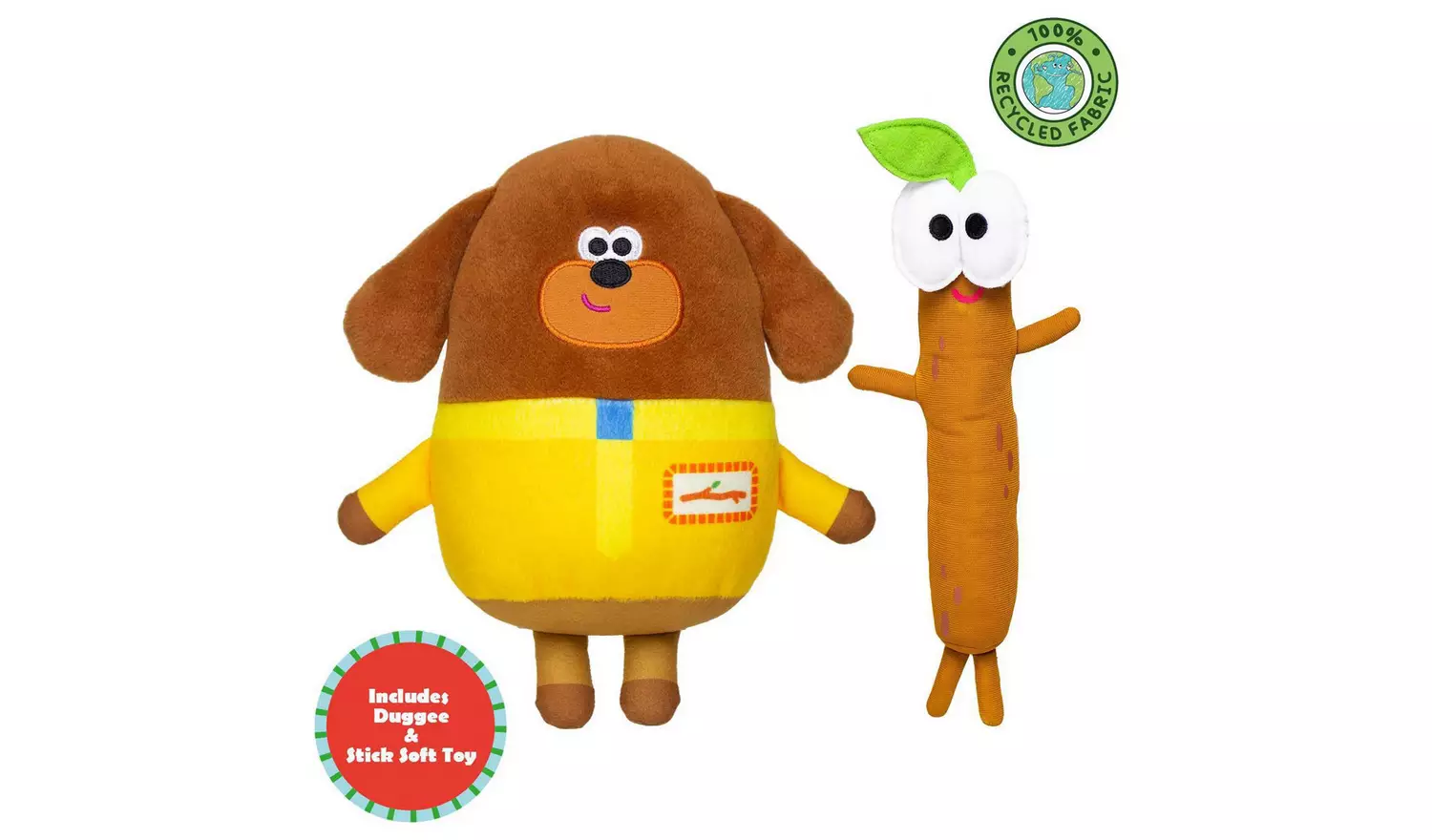 Hey Duggee and Stick Soft Toy Twin Pack