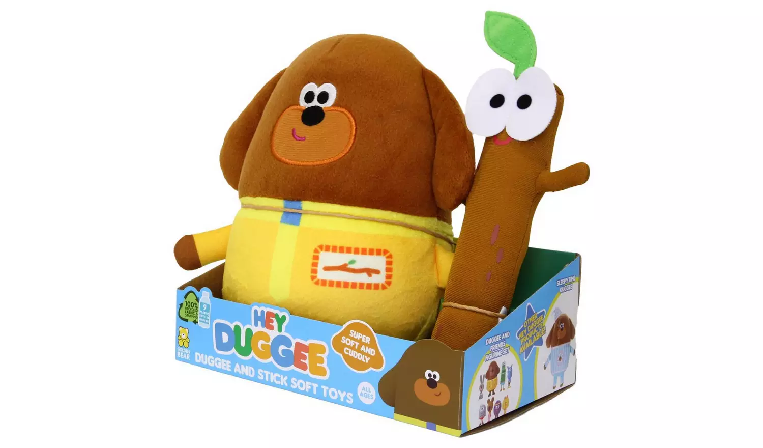 Hey Duggee and Stick Soft Toy Twin Pack
