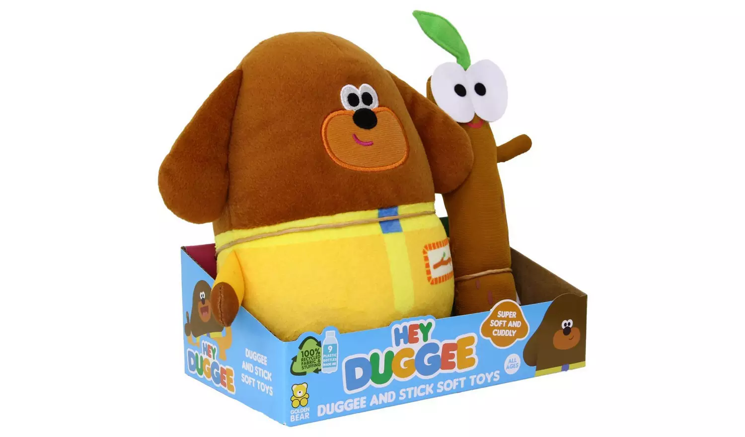 Hey Duggee and Stick Soft Toy Twin Pack