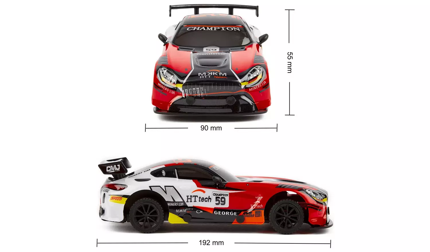 CMJ RC Cars 1:24 Scale Road Rebels - Red