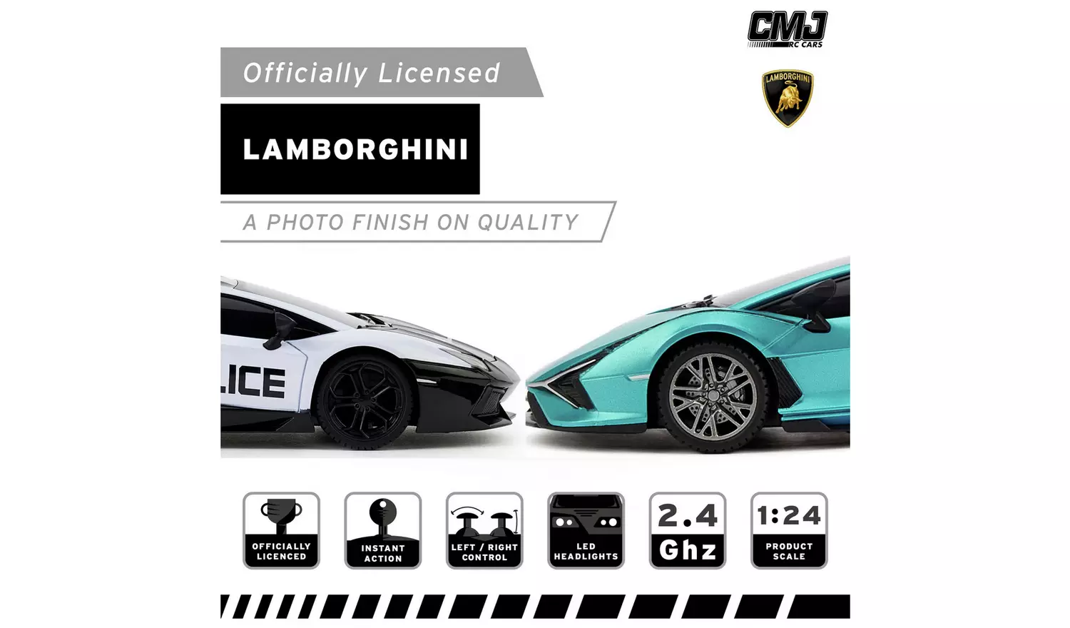 CMJ Lamborghini Police andSian 1:24 RC Cars