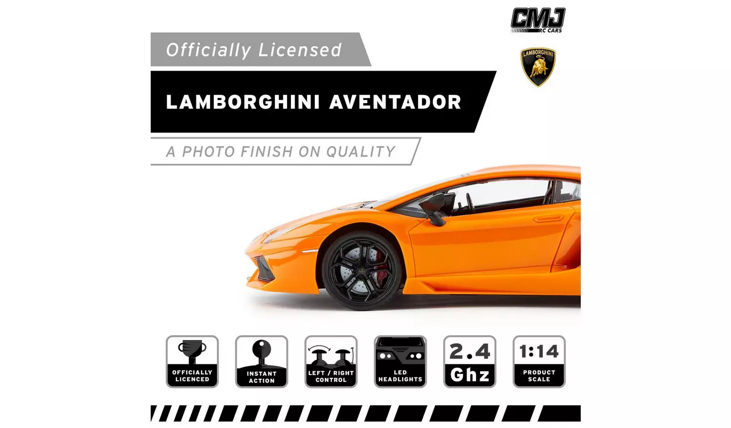CMJ RC Cars 1:14 Orange Lamborghini Aventador