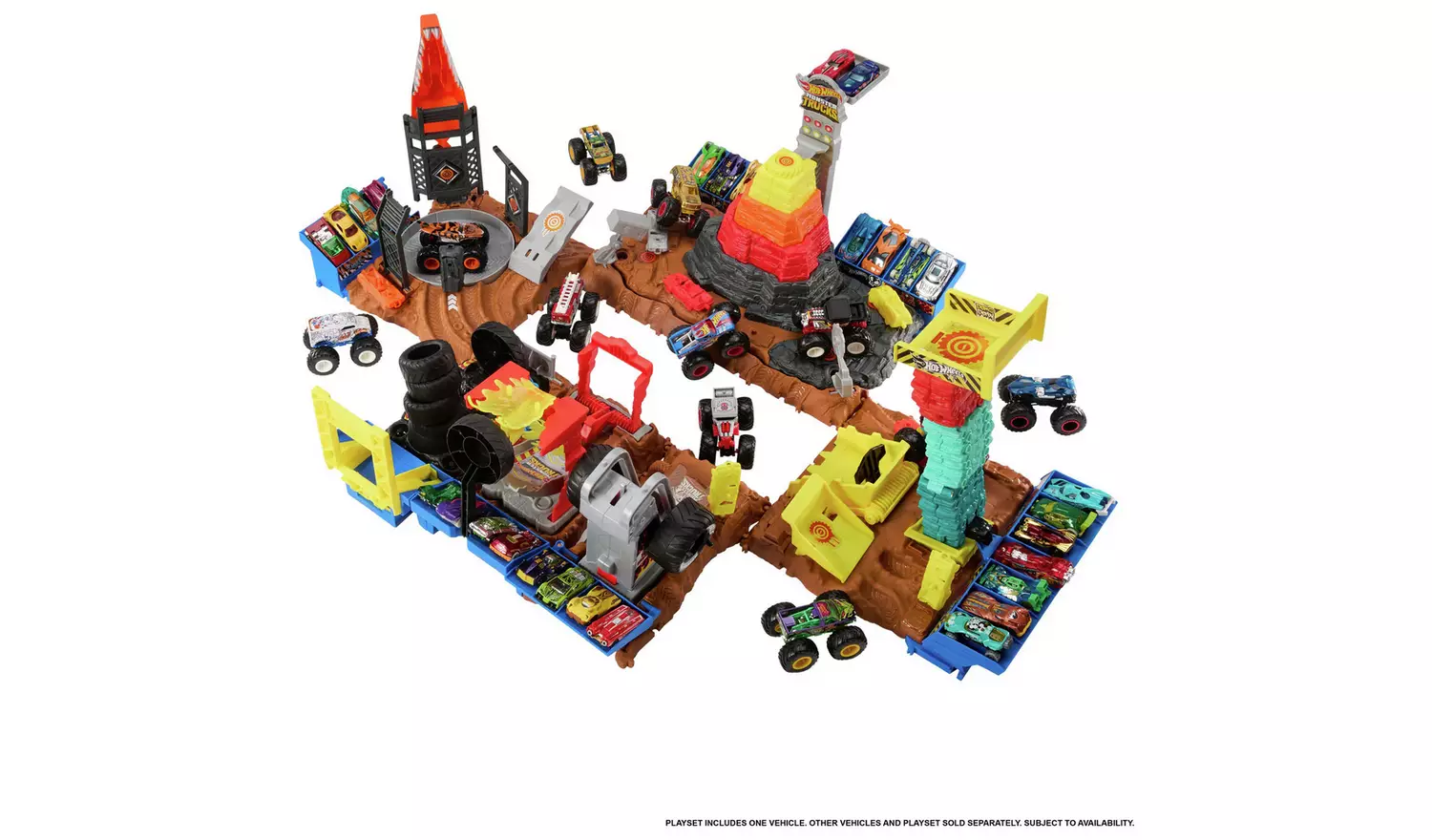 Hot Wheels Monster Trucks Smash Race Challenge Playset