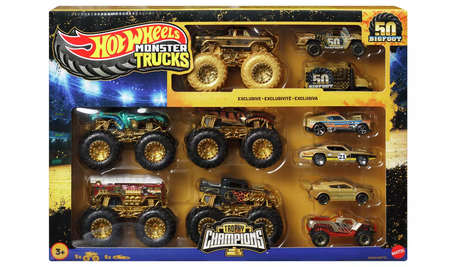 Hot Wheels Monster Truck Trophy Collection Die-Cast Toy Cars