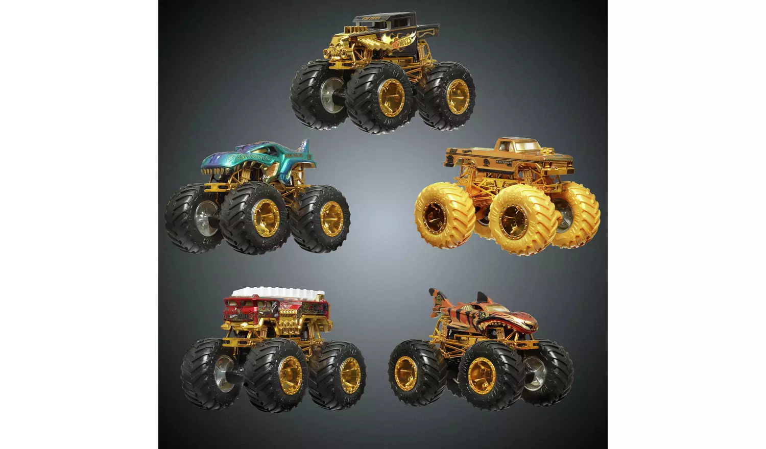 Hot Wheels Monster Truck Trophy Collection Die-Cast Toy Cars