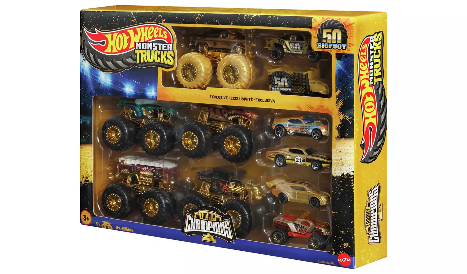 Hot Wheels Monster Truck Trophy Collection Die-Cast Toy Cars