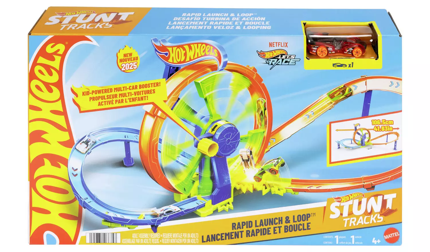 Hot Wheels Action Rapid Launch and Loop Toy Car Track Set