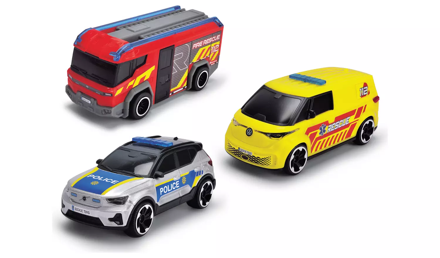 Dickie Emergency Service Vehicles - Pack of 3