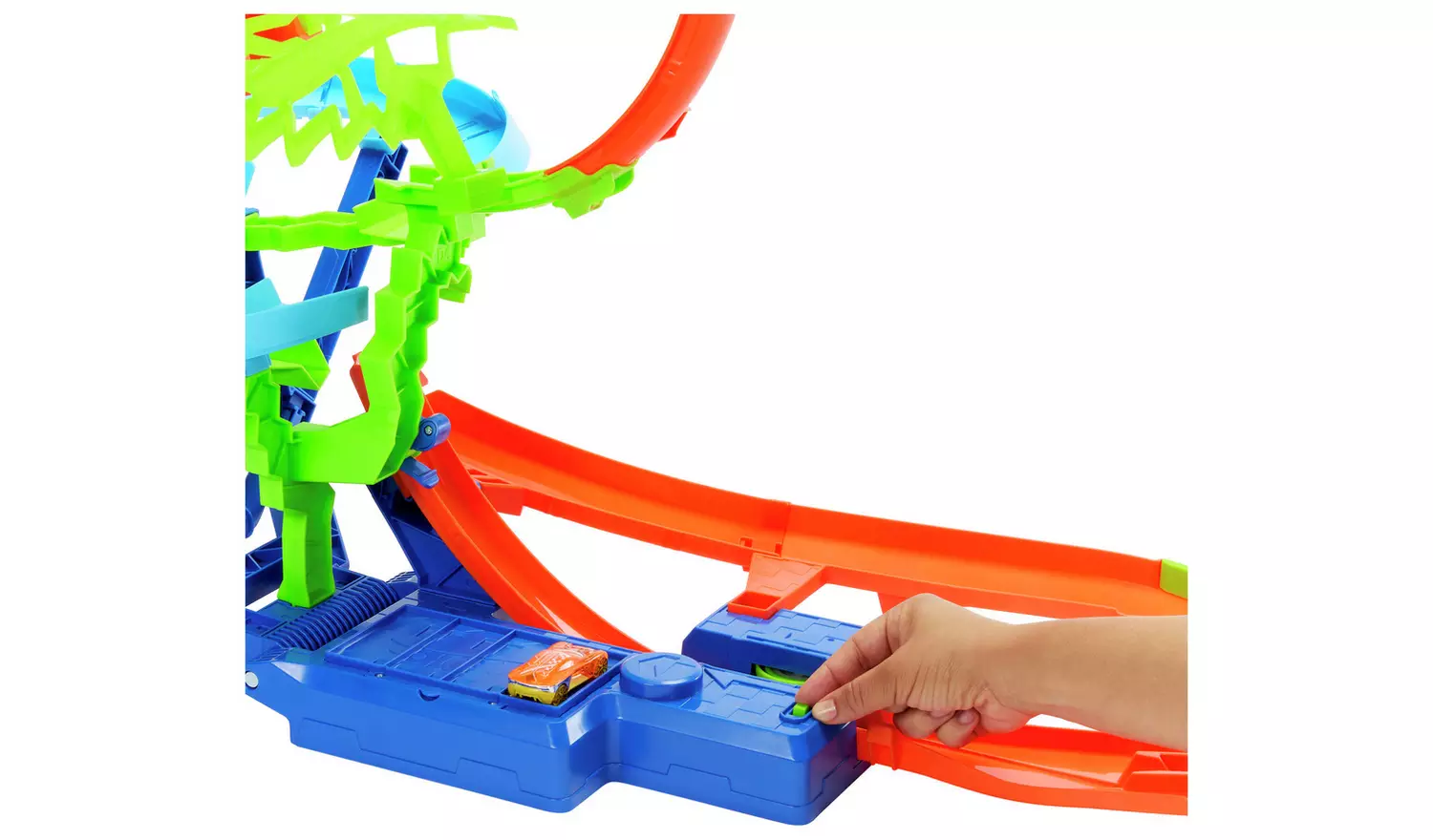 Hot Wheels Stunt Tracks Mid-Air Crash Playset & Toy Car