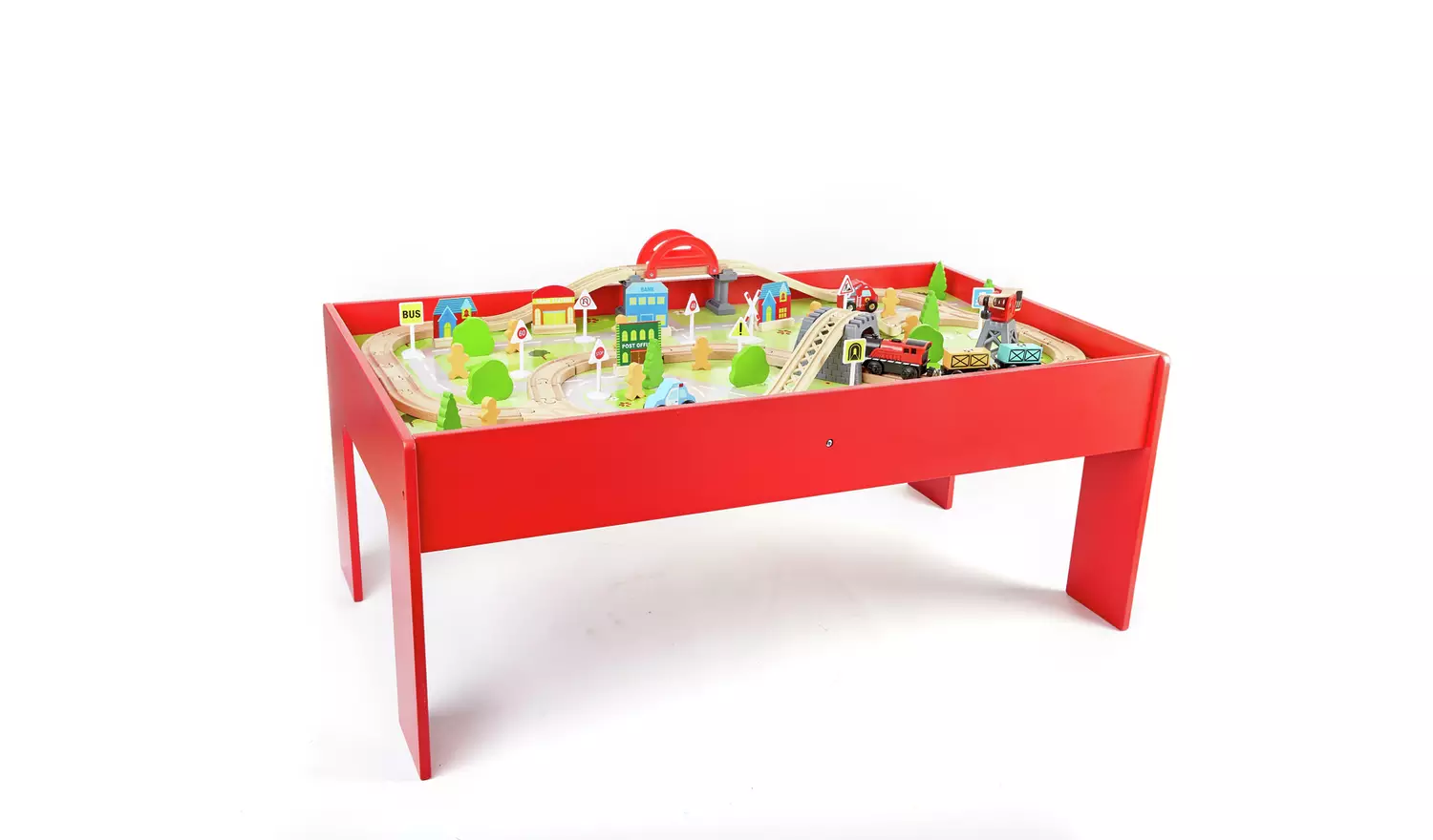 Chad Valley Battery Powered Train and Table - 90 Piece Set