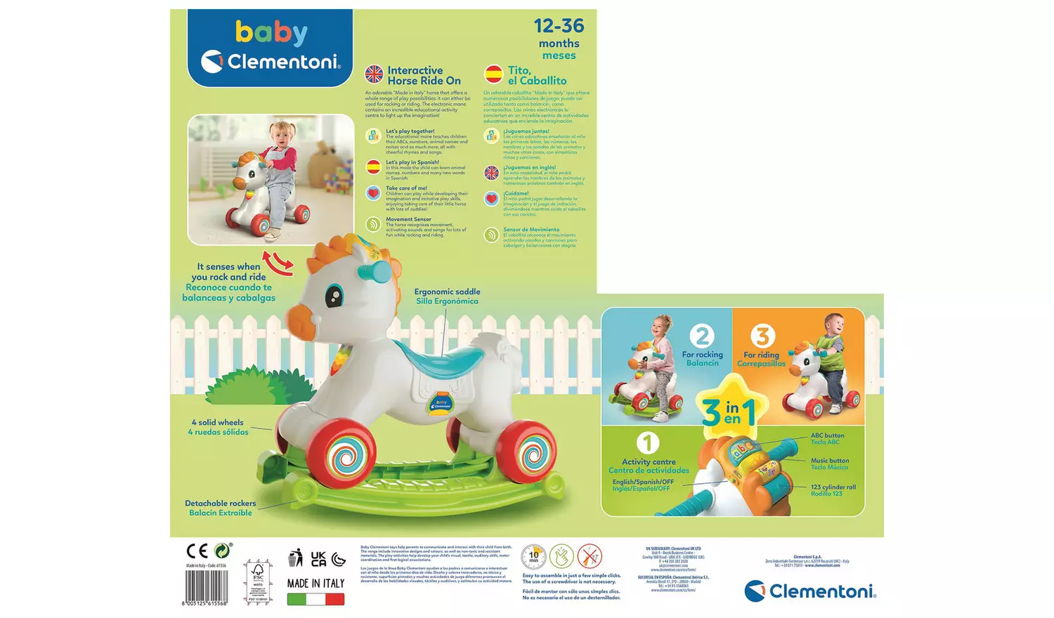 Clementoni Interactive Horse Ride On