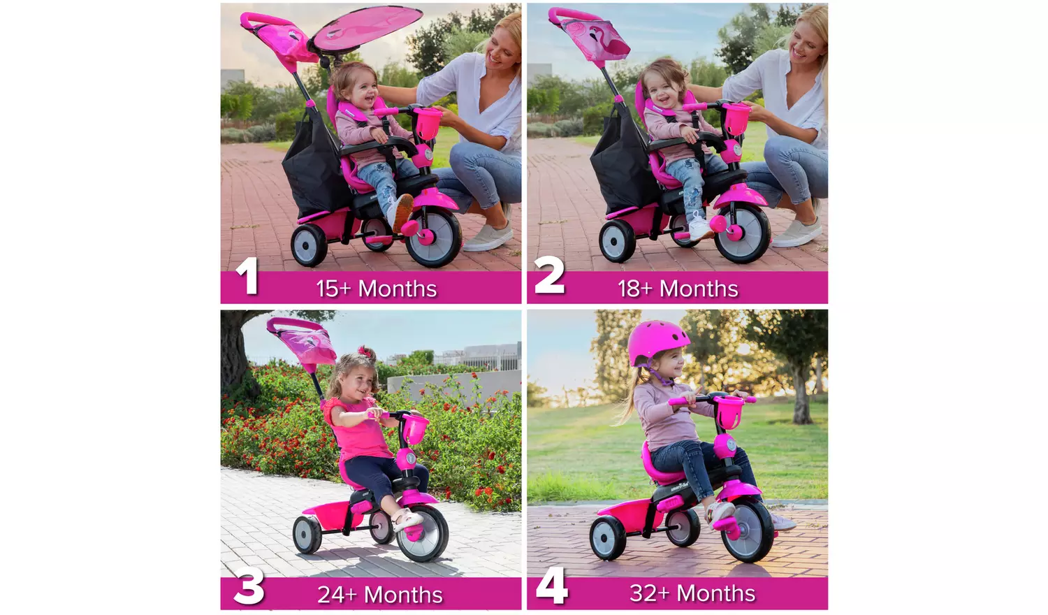 SmarTrike Safari Premium 4-in-1 Toddler Trike - Pink