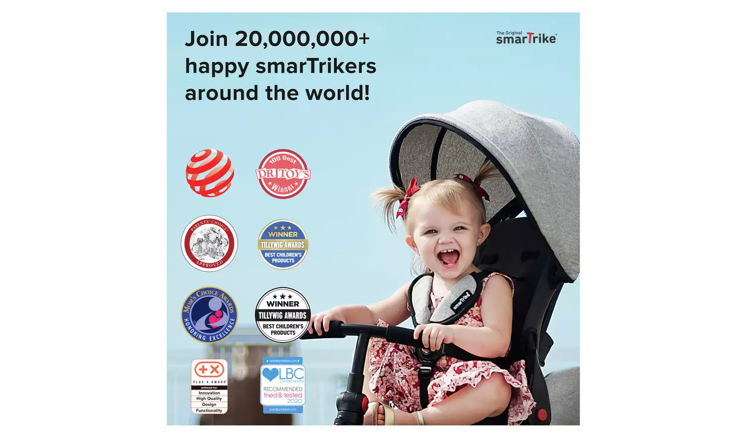 SmarTrike Safari Premium 4-in-1 Toddler Trike - Pink