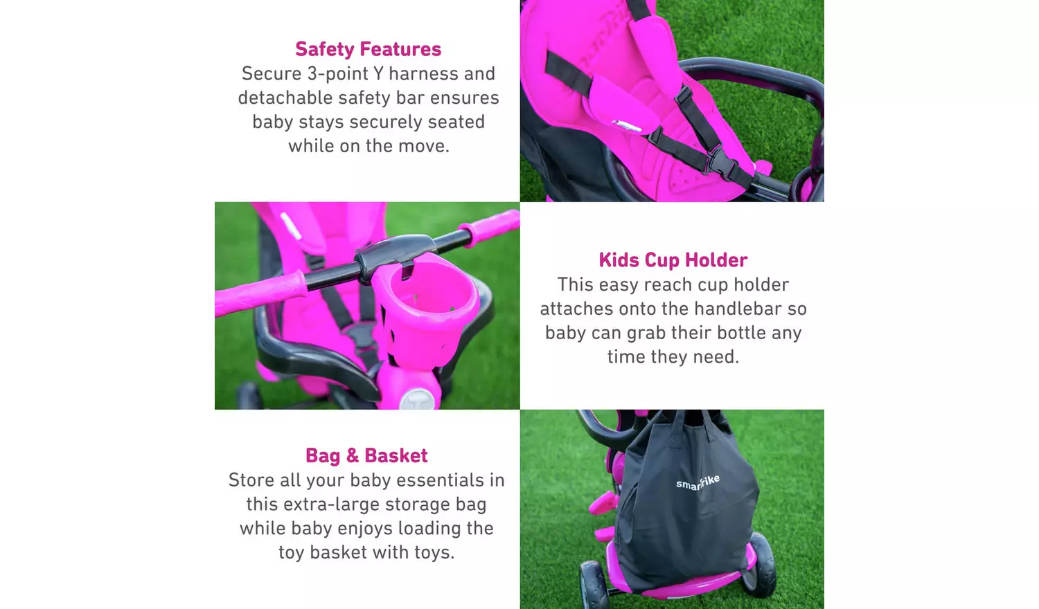 SmarTrike Safari Premium 4-in-1 Toddler Trike - Pink