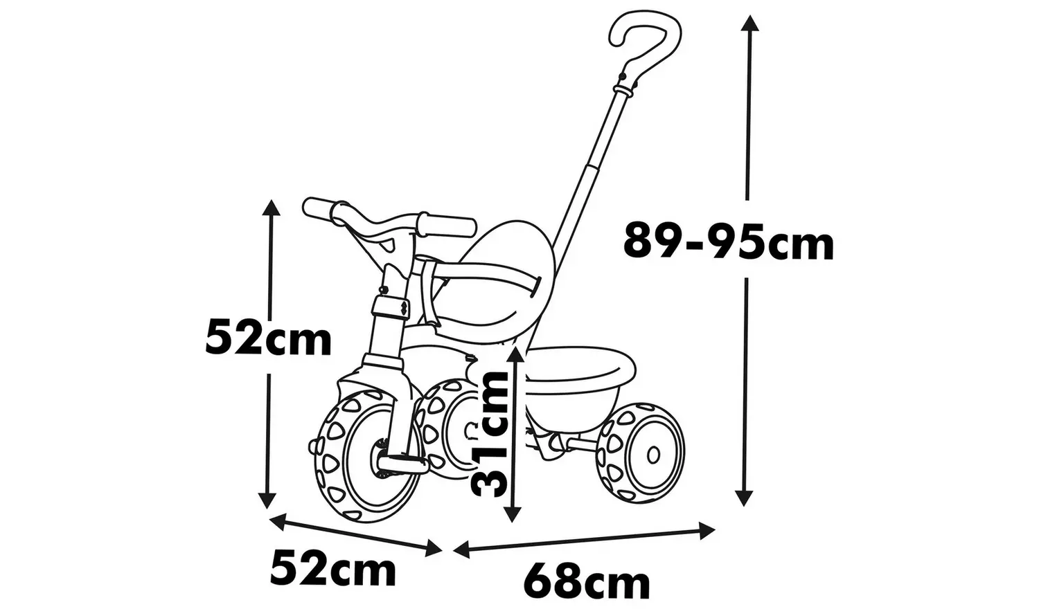 Smoby 2-in-1 Tricycle - Pink