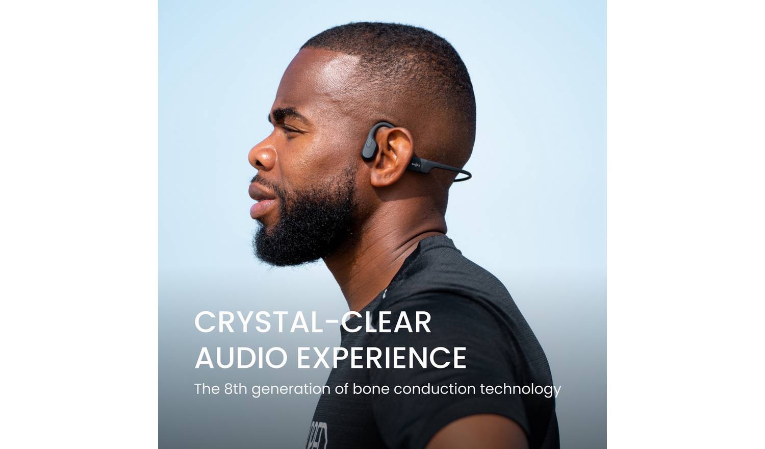 Shokz OpenRun Wireless Bluetooth Headphones - Black