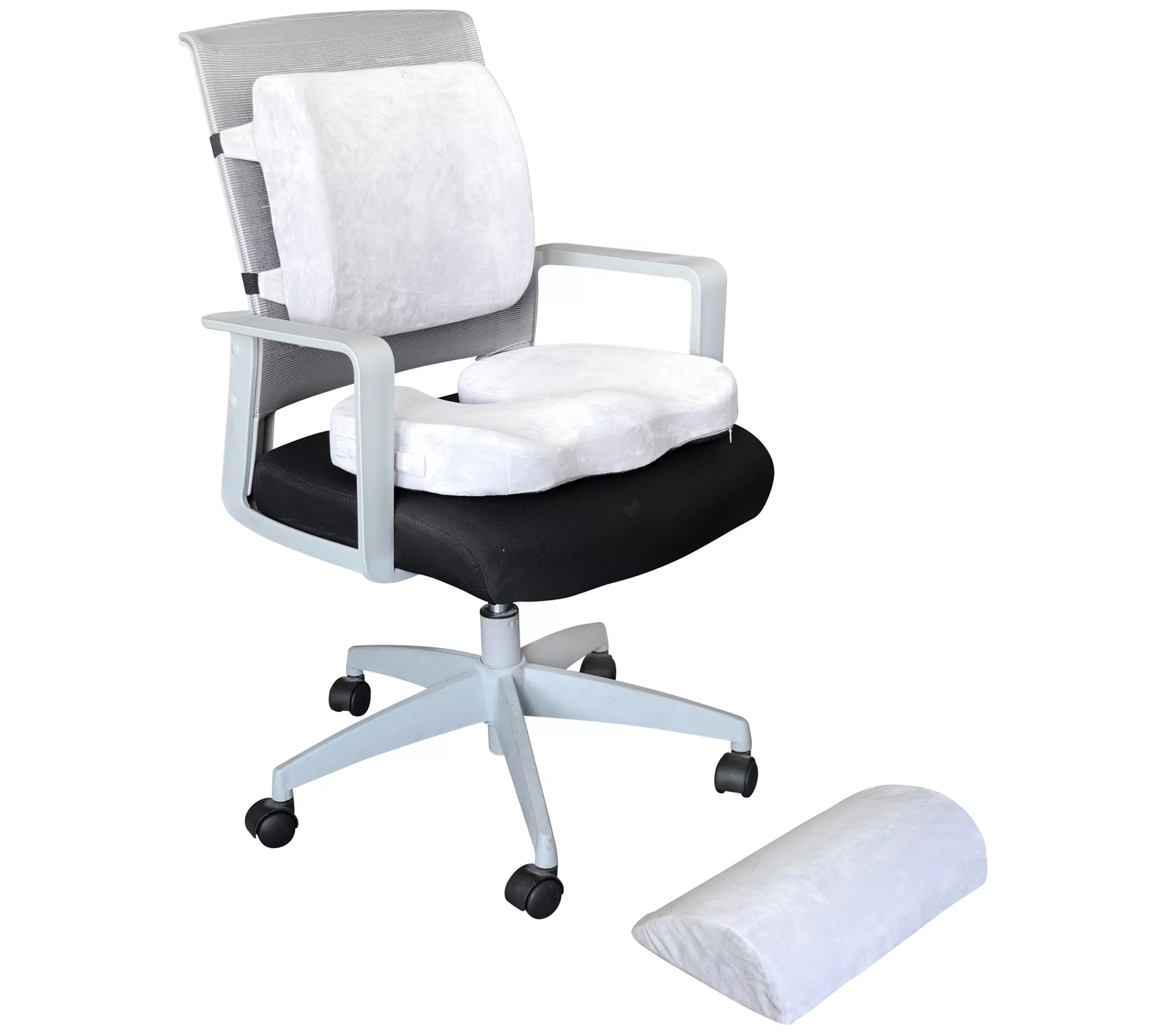 WFH Essentials 3-Piece Memory Foam Ergonomic Chair Kit