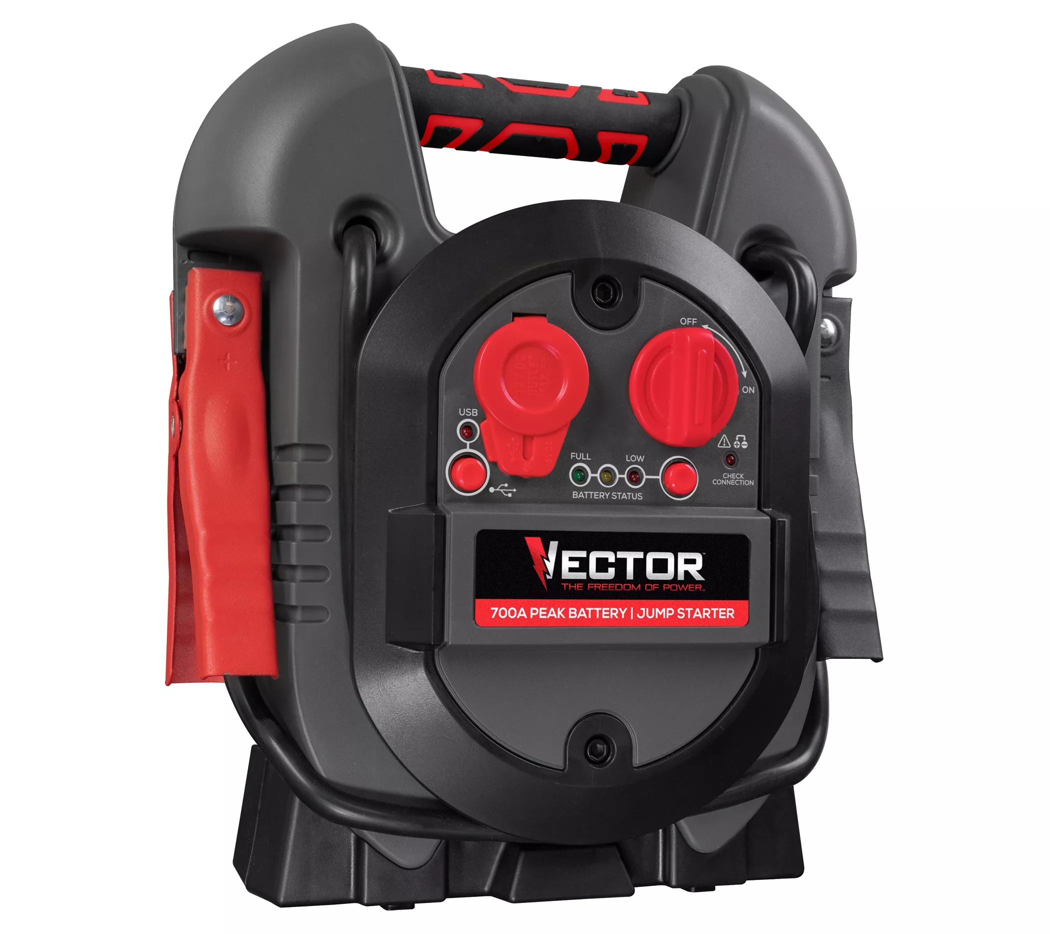 Vector Rechargeable700 Peak Amp Jump Starterw/ USB Port