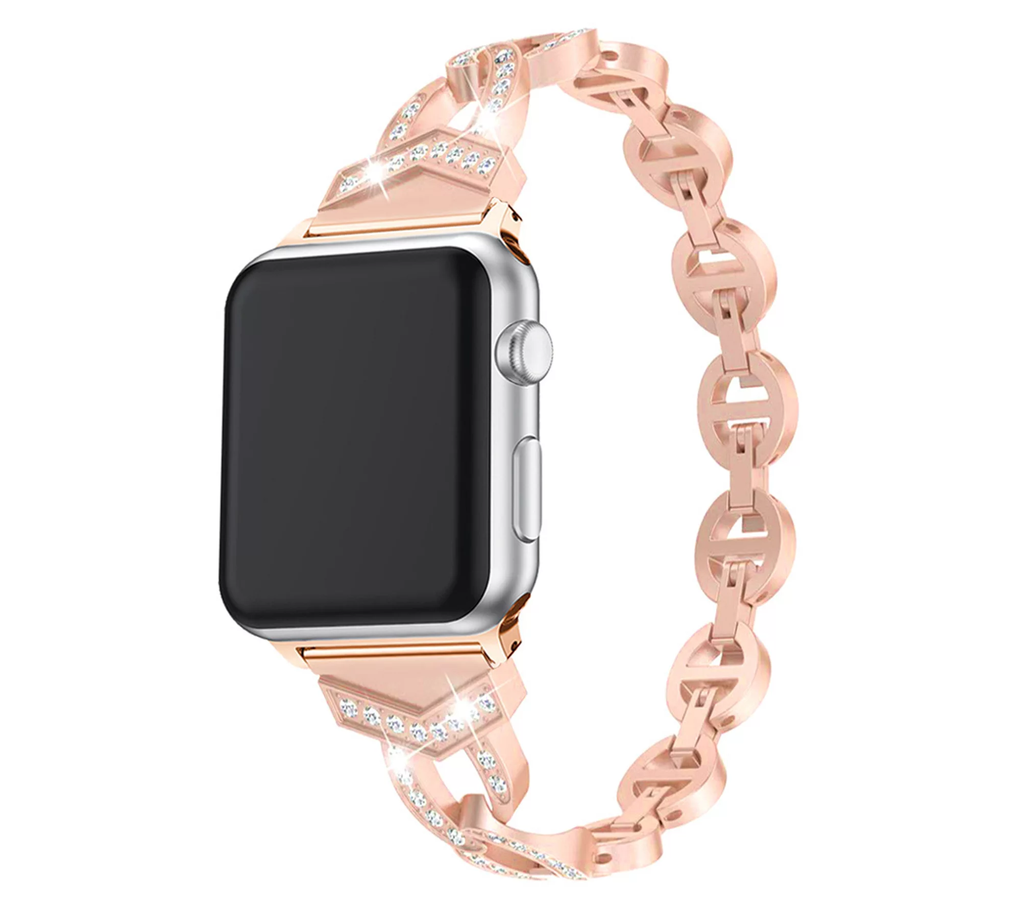 WorryFree Gadgets Apple Watch 45mm Metal Band w/ Rhinestones