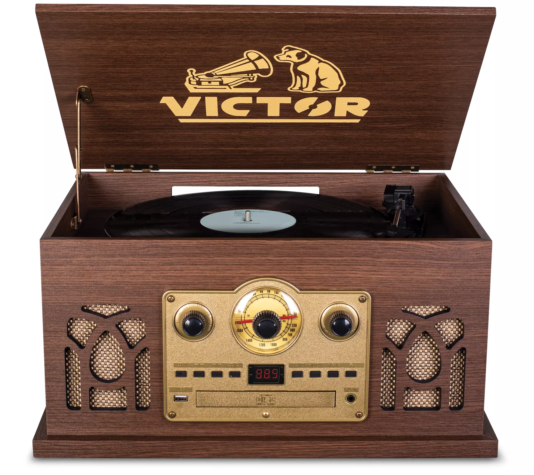 Victor Belmont 8-in-1 Wood Music Center