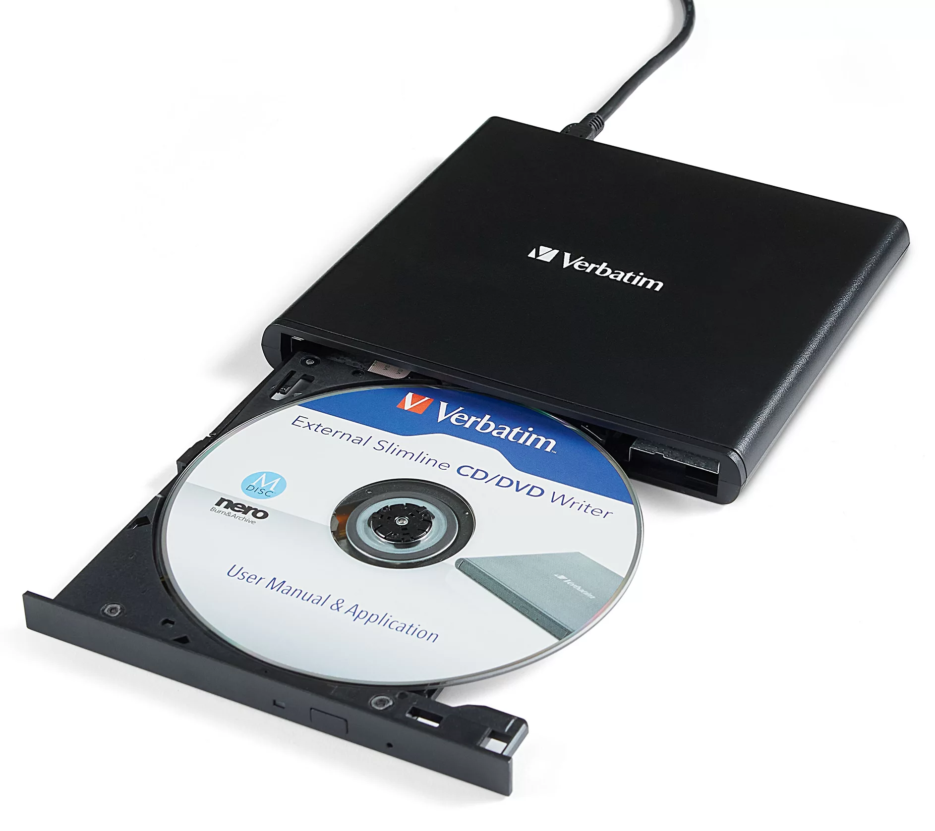 Verbatim External CD/DVD Writer USB-A/USB-C