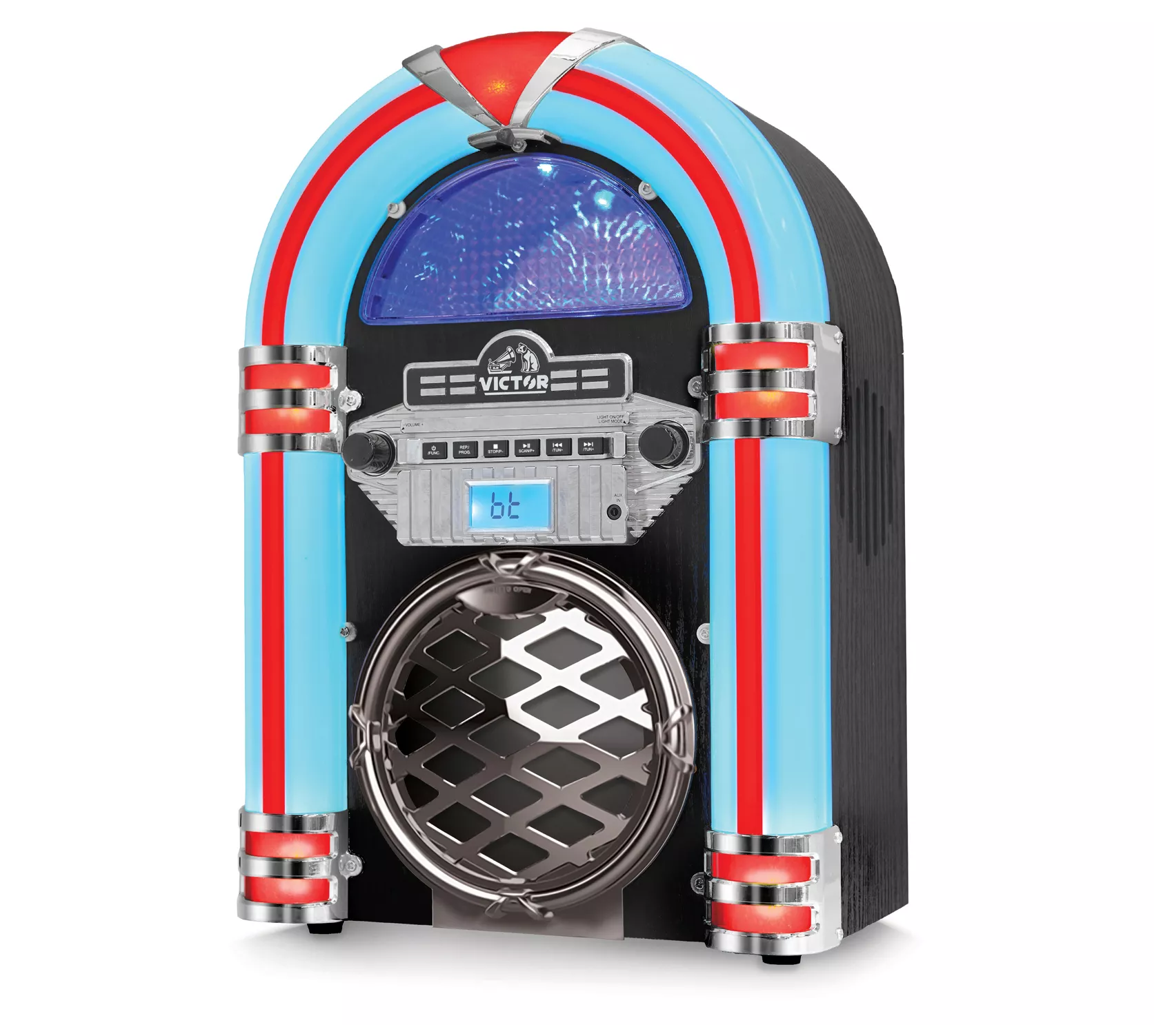 Victor Desktop CD Bluetooth Jukebox w/ Multicol or LED Light