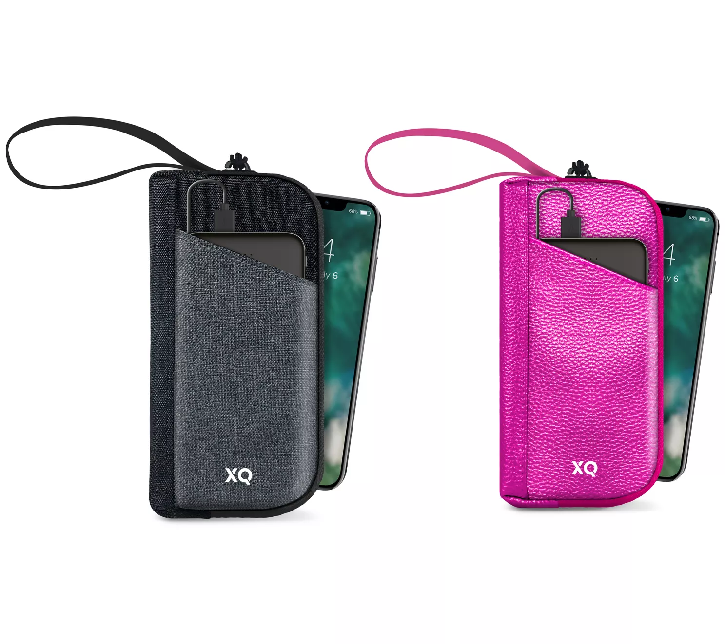 Xqisit Set of 2 UV Bags with Built-in 5,000mAh Power Banks