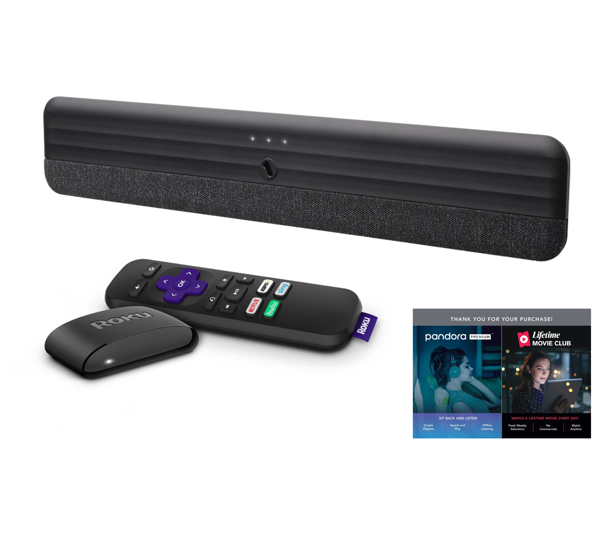 Roku Express HD Streaming Stick with One For All Indoor Bar Antenna