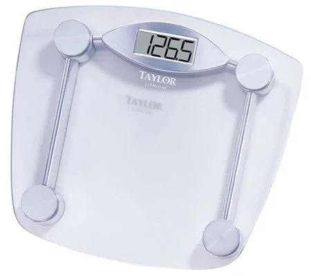 Taylor 7506 Chrome & Glass Lithium Digital Scale