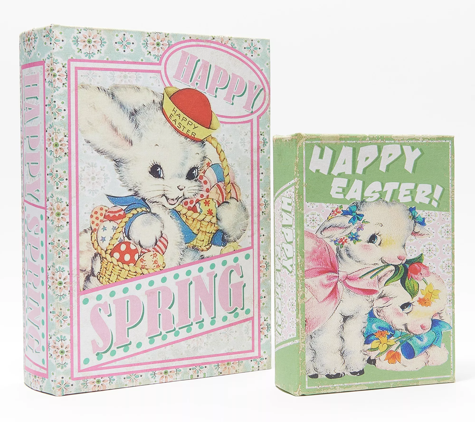 Mr. Cottontail Set of 2 Nostalgic Easter Themed Nesting Books