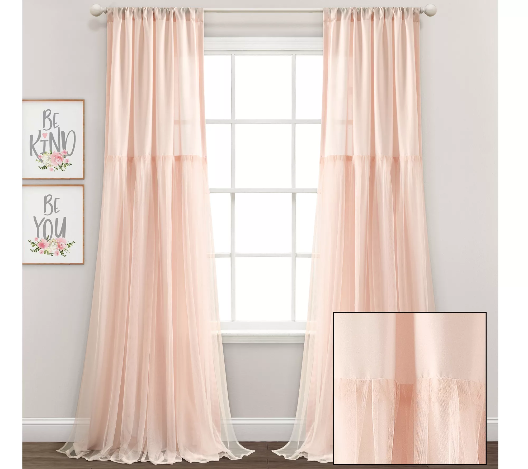 Lush Decor Tulle Skirt Solid 40x84 Window Panel s