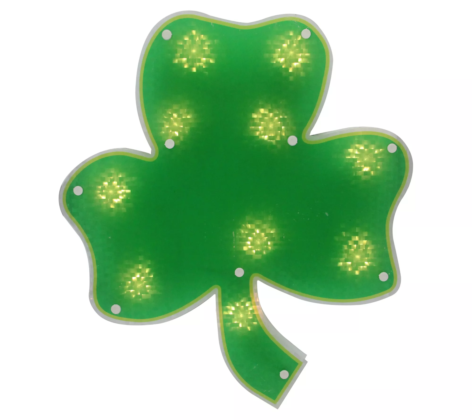 14" Lit St. Patrick's Day Irish Shamrock WindowSilhouette